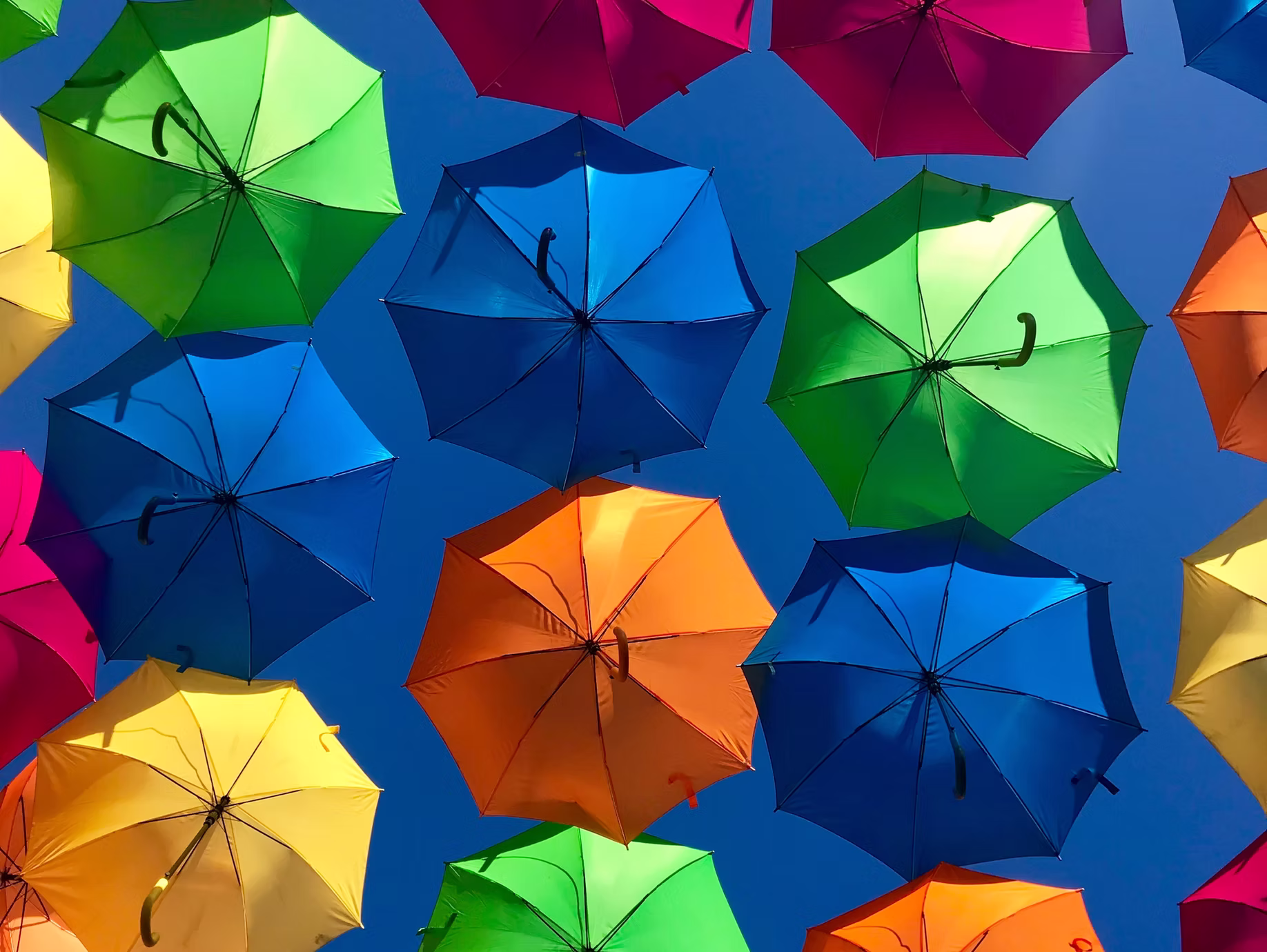 Colourful umbrellas